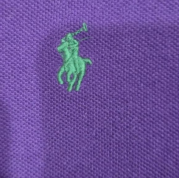 Kids Ralph Lauren Classic Fit Purple Polo - Picture 3 of 3